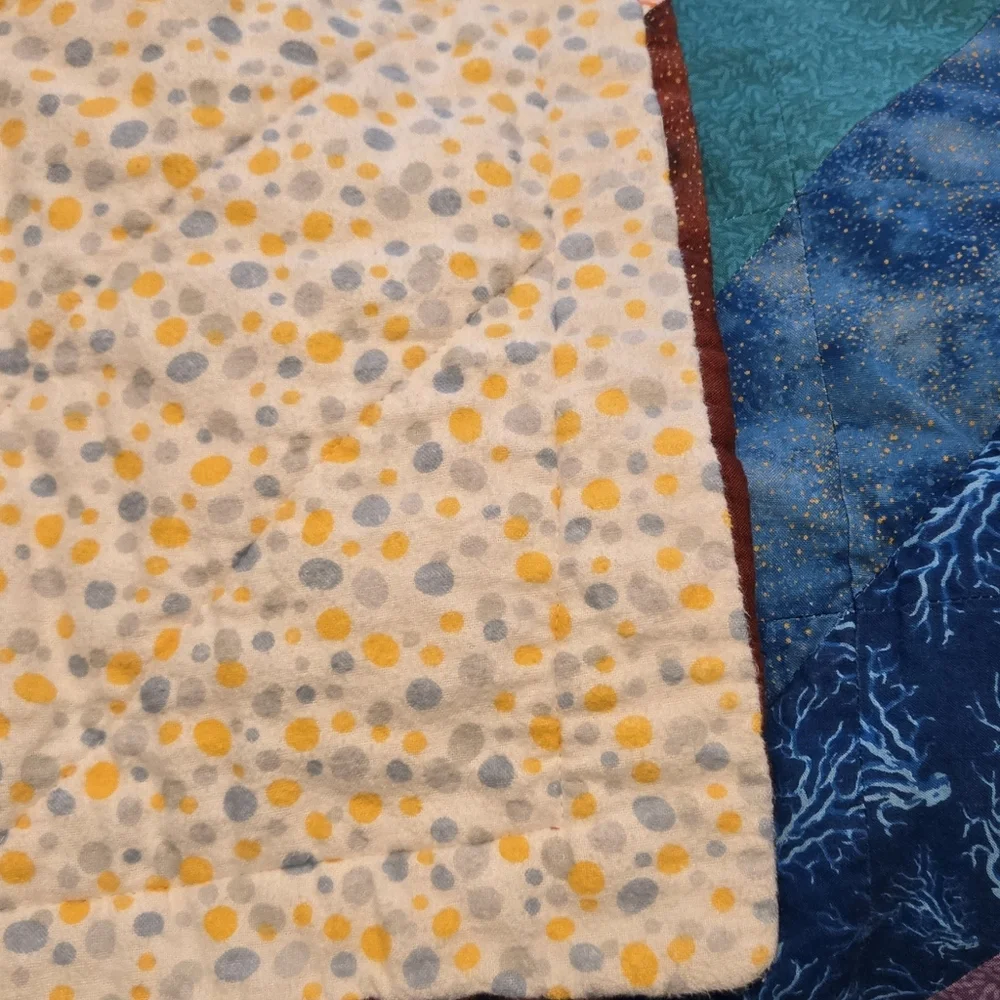 Handmade Vibrant Multicolor Patchwork Quilt ~ 3 x 4
